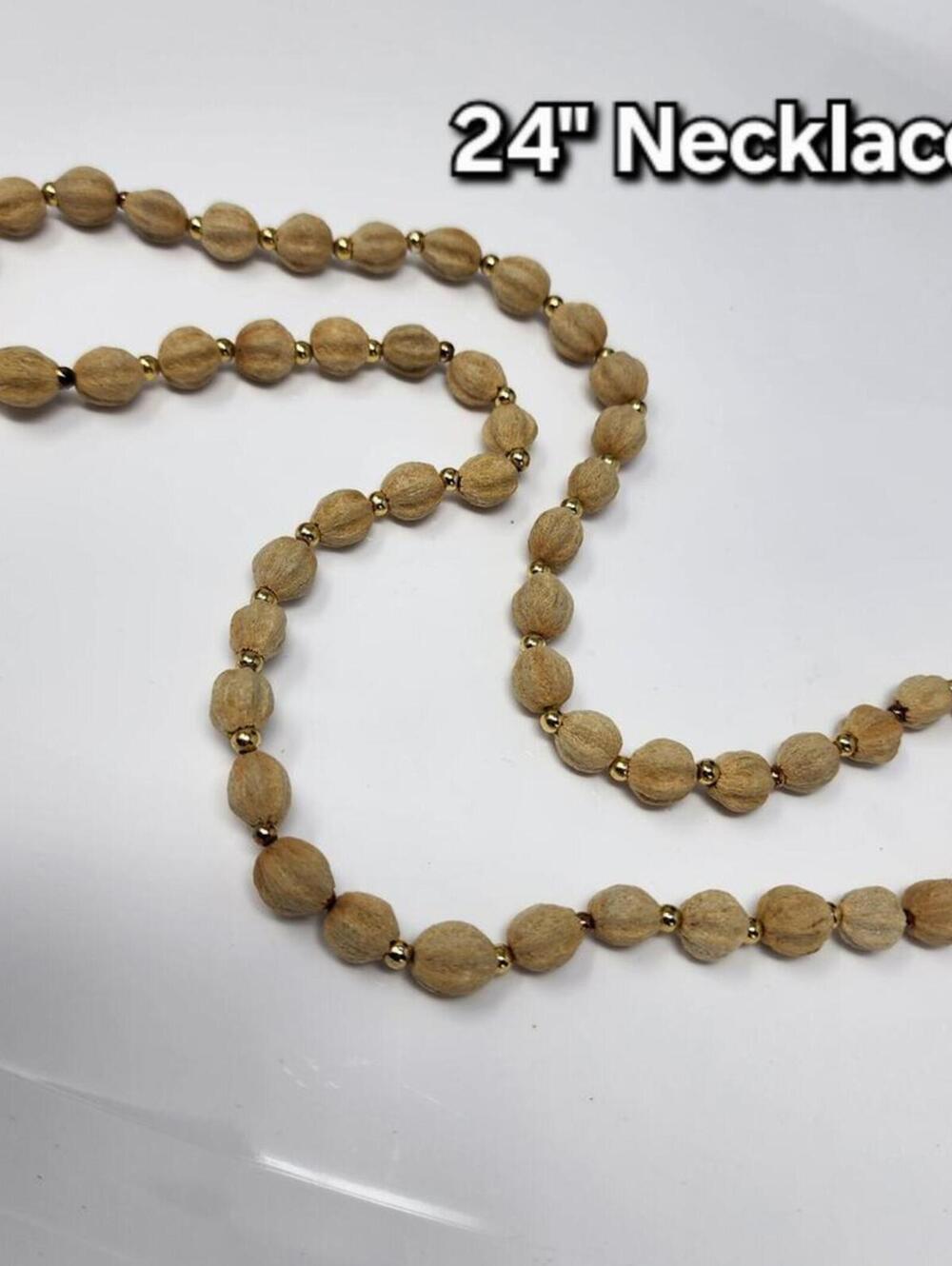 Vintage Marbiney Seed Bead Necklace View 4